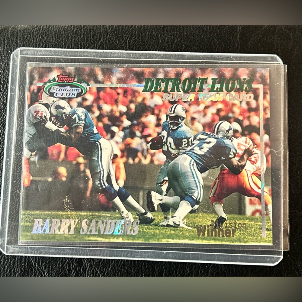 Barry Sanders 1993 Topps Stadium Club Divison Winners Card PLUS Redemption Lot